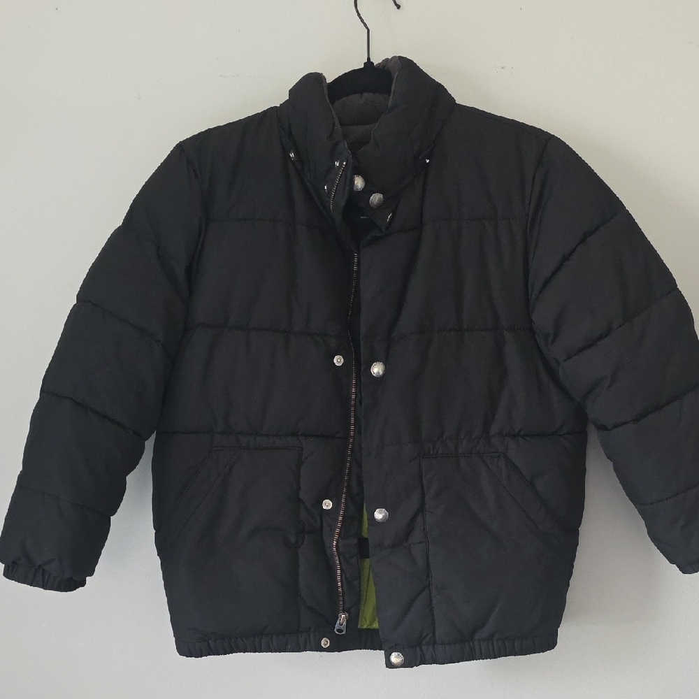 Gap Boys Husky Black Puffer Primaloft Jacket Boys Sz M